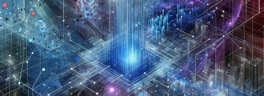 abstract image representing movement of data and creation of analytics