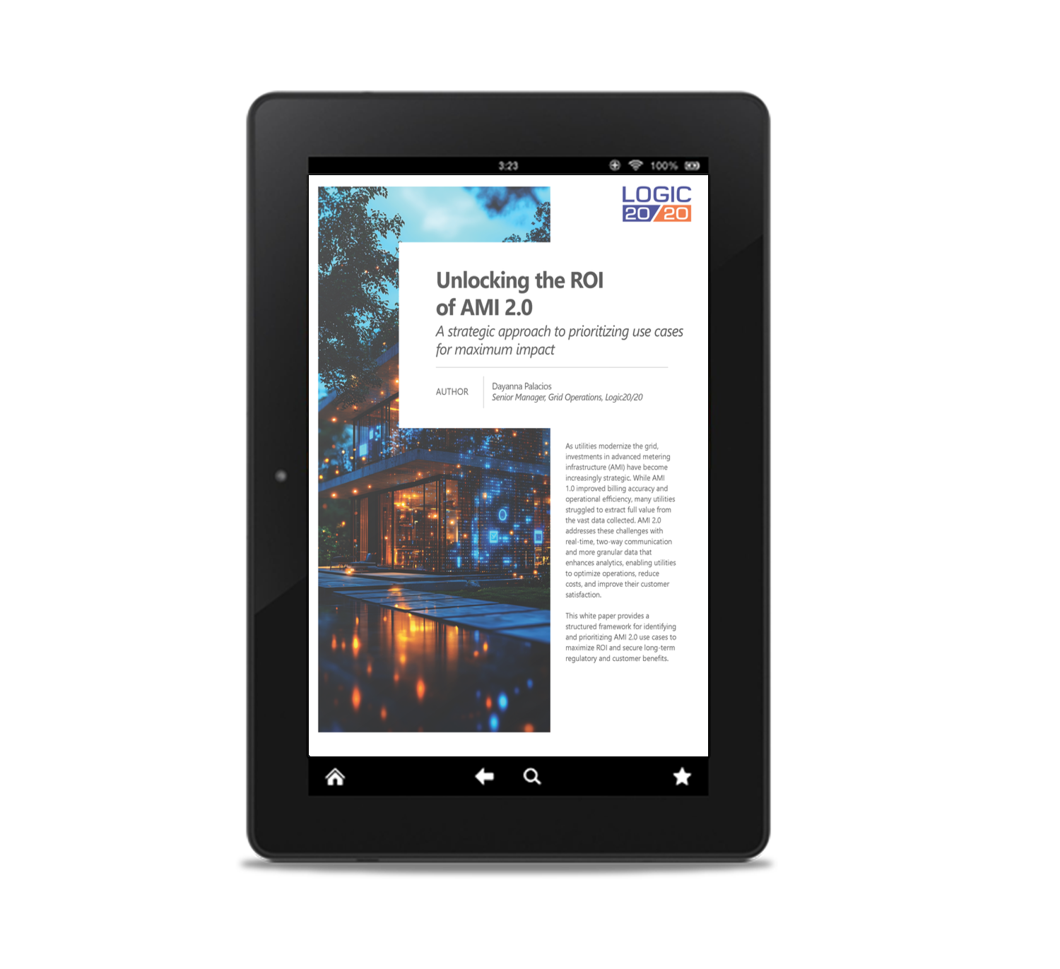white paper on tablet