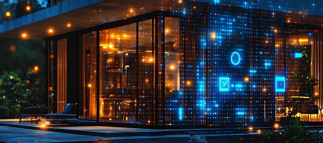 abstract image of a smart home connected to advanced metering infrastructure