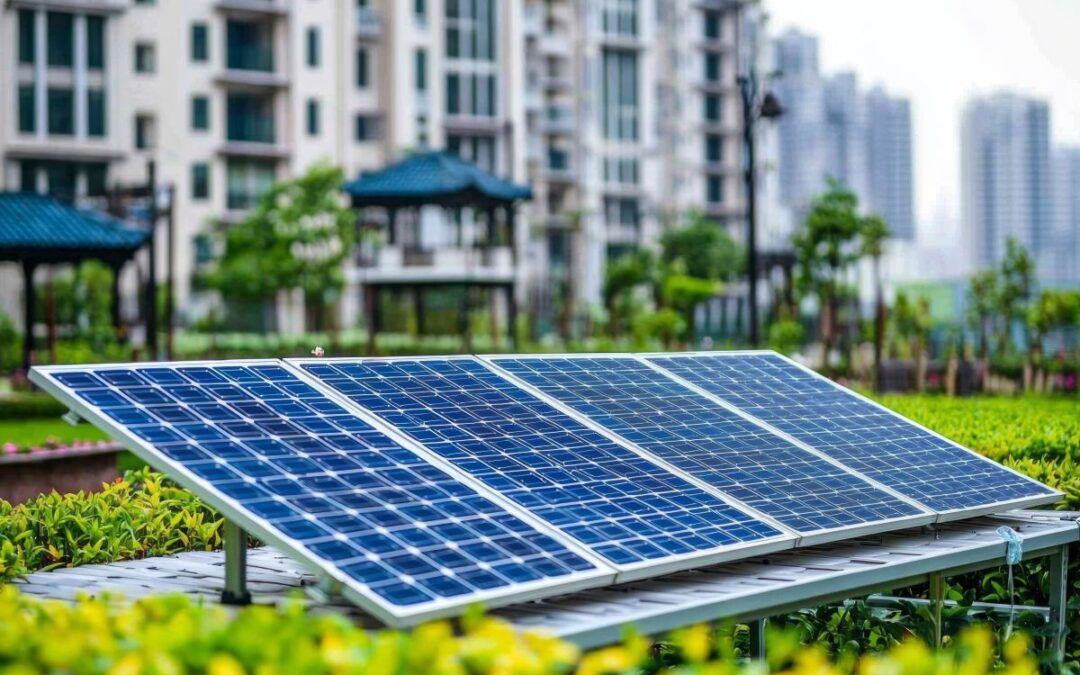 solar panels working as part of a microgrid for a large hotel