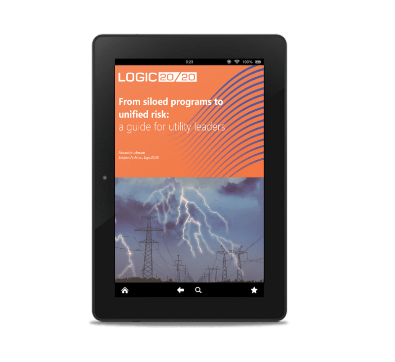 Unified Risk Guide cover displayed on a tablet screen